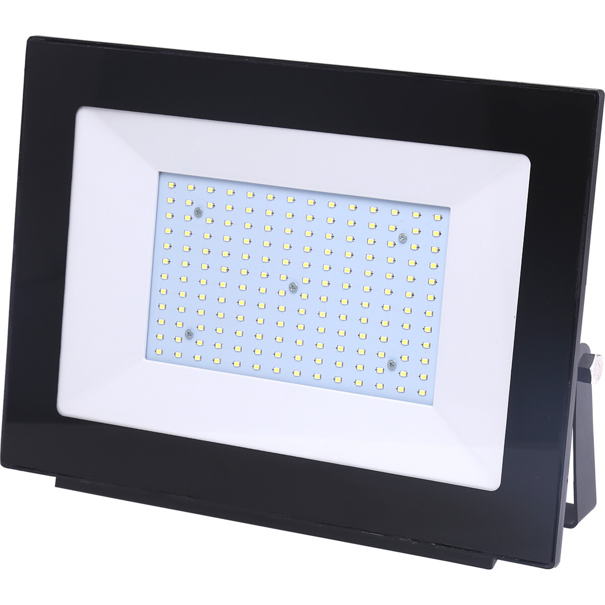 LED Bouwlamp 150 Watt - LED Schijnwerper - Aigi Iglo - Helder/Koud Wit 6400K - Waterdicht IP65 - Mat Zwart - Aluminium