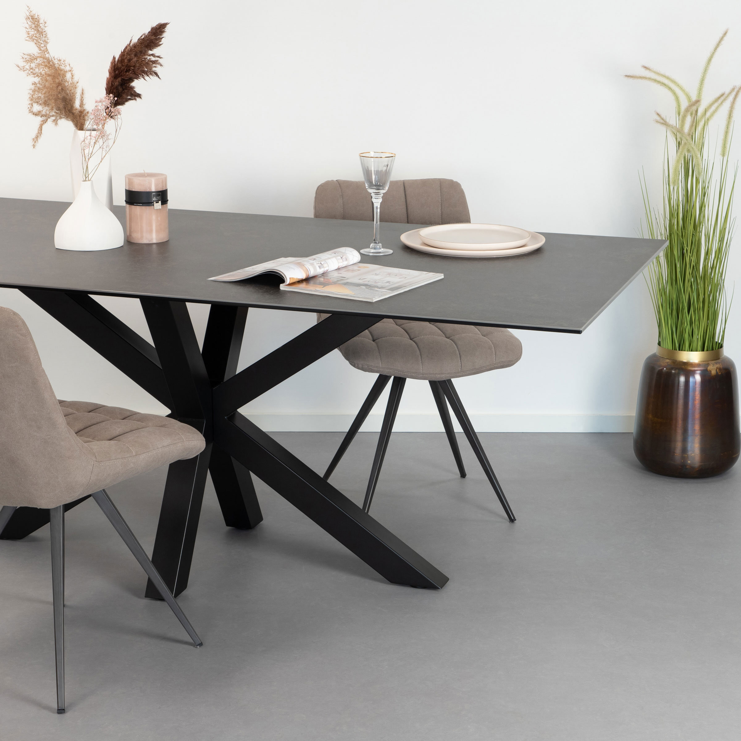 Sohome Eettafel Parker Keramiek - Zwart