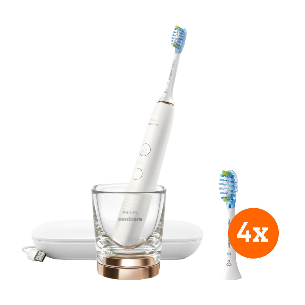 Philips Sonicare DiamondClean 9000 HX9911/94 + opzetborstels (4 stuks)