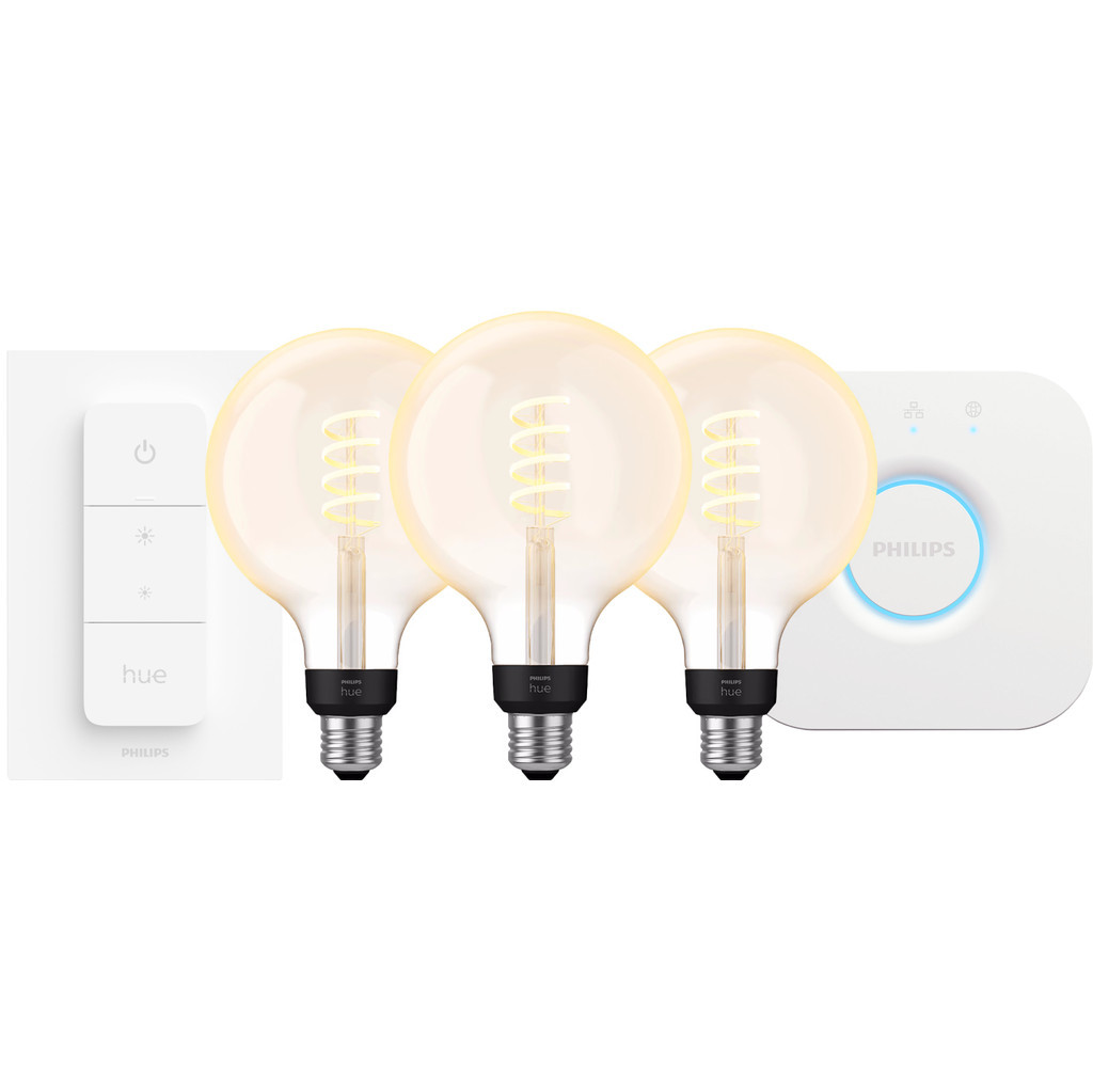 Philips Hue Filament White Ambiance Globe XL 3-Pack Startpakket