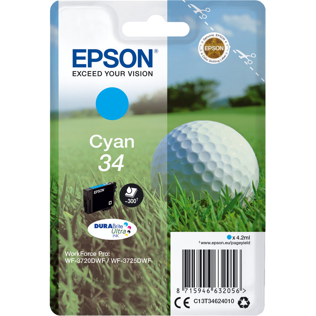 Epson 34 Cartridge Cyaan