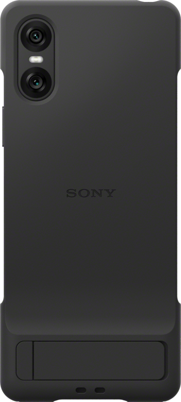 Sony Xperia 10 VI Back Cover Zwart Met Standaard