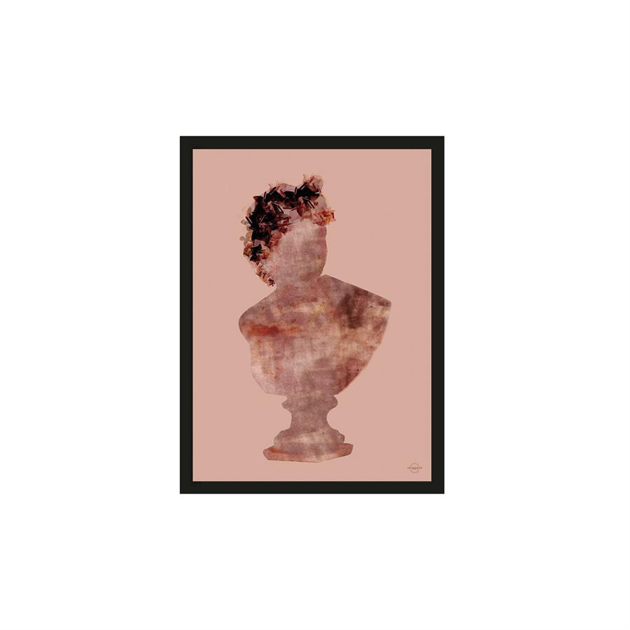 Urban Cotton Artprint Eroded Roman Sculpture 30 x 40cm - Meerkleurig