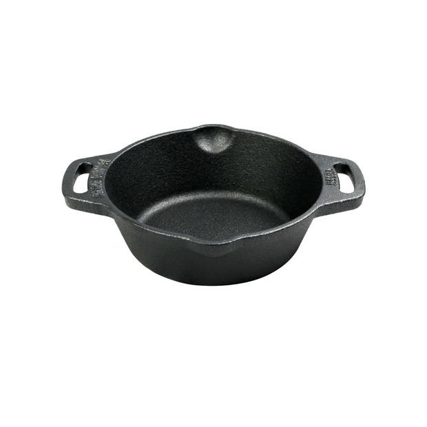 Valhal - Skillet Gietijzer met Handgrepen 15 cm - Gietijzer - Zwart