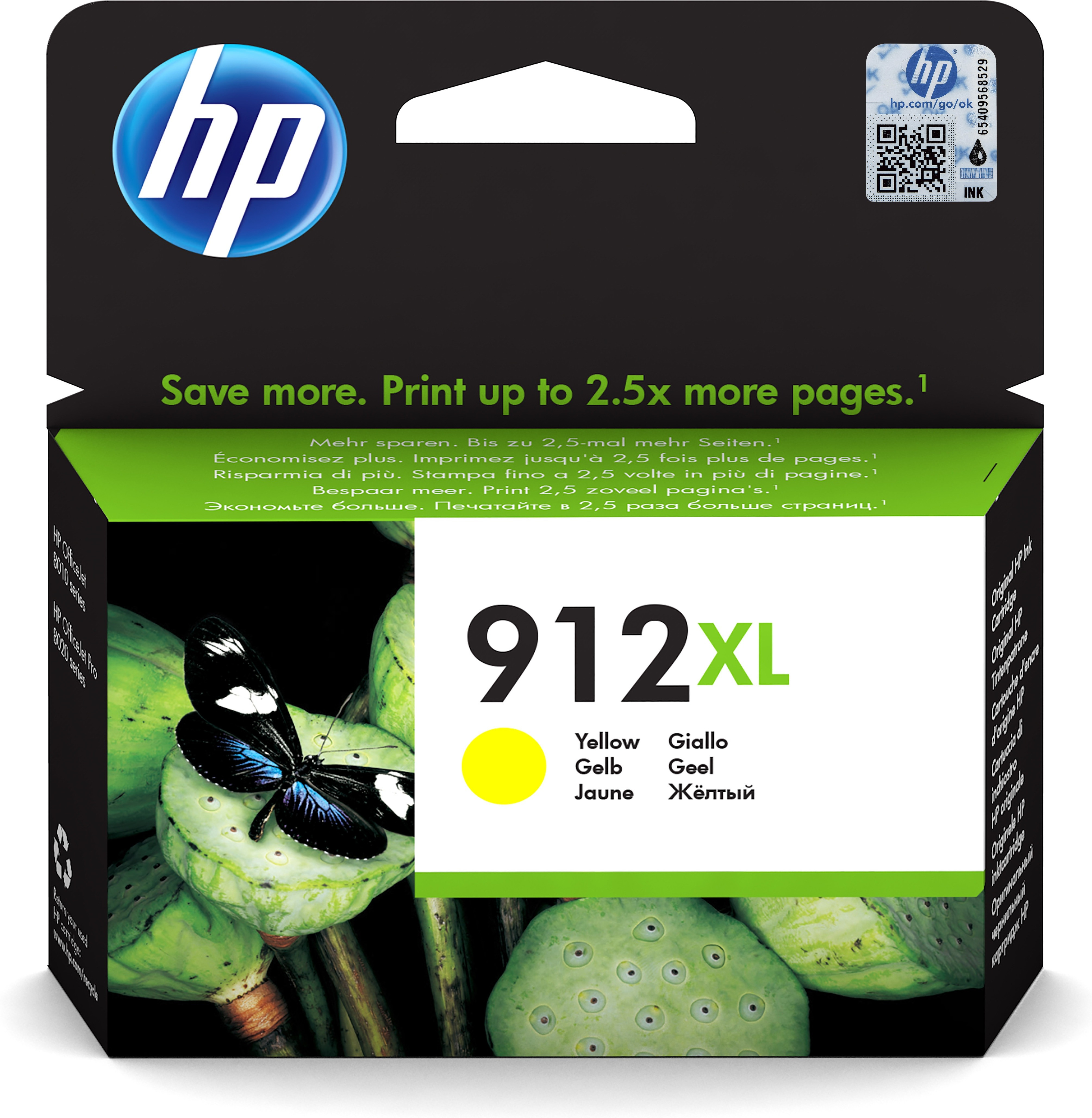 HP 912XL cartridge Yellow Inkt Geel