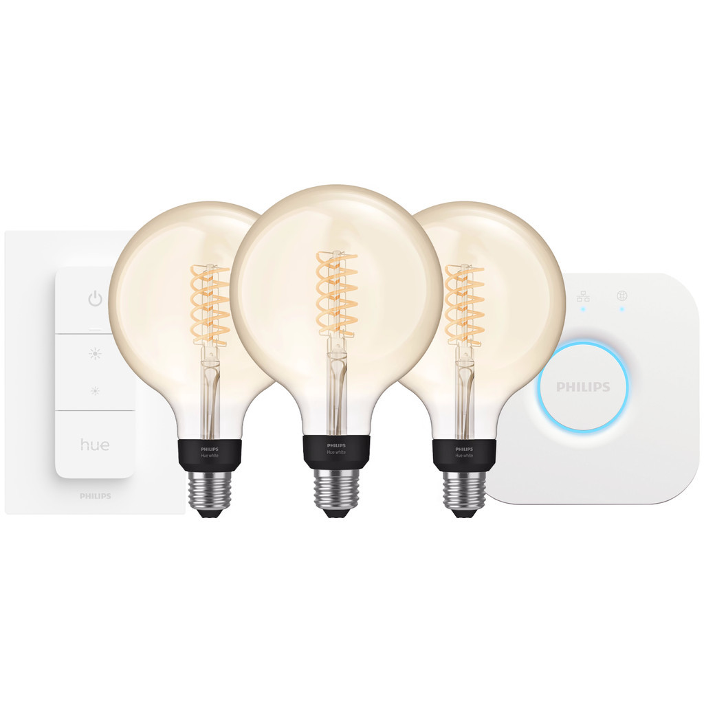 Philips Hue Filament White Globe XL 3-Pack Startpakket