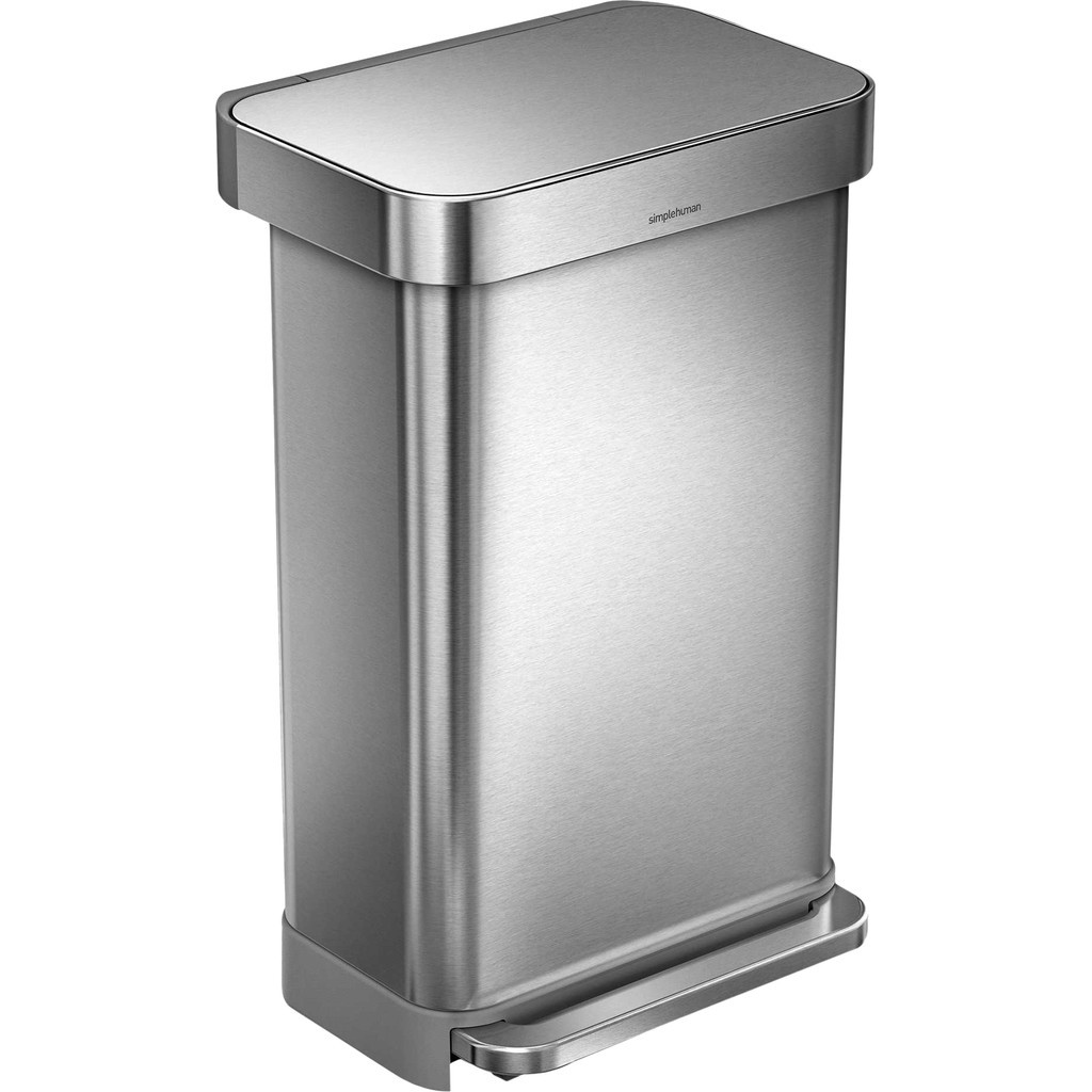 Simplehuman Rectangular Liner Pocket 45 Liter Rvs