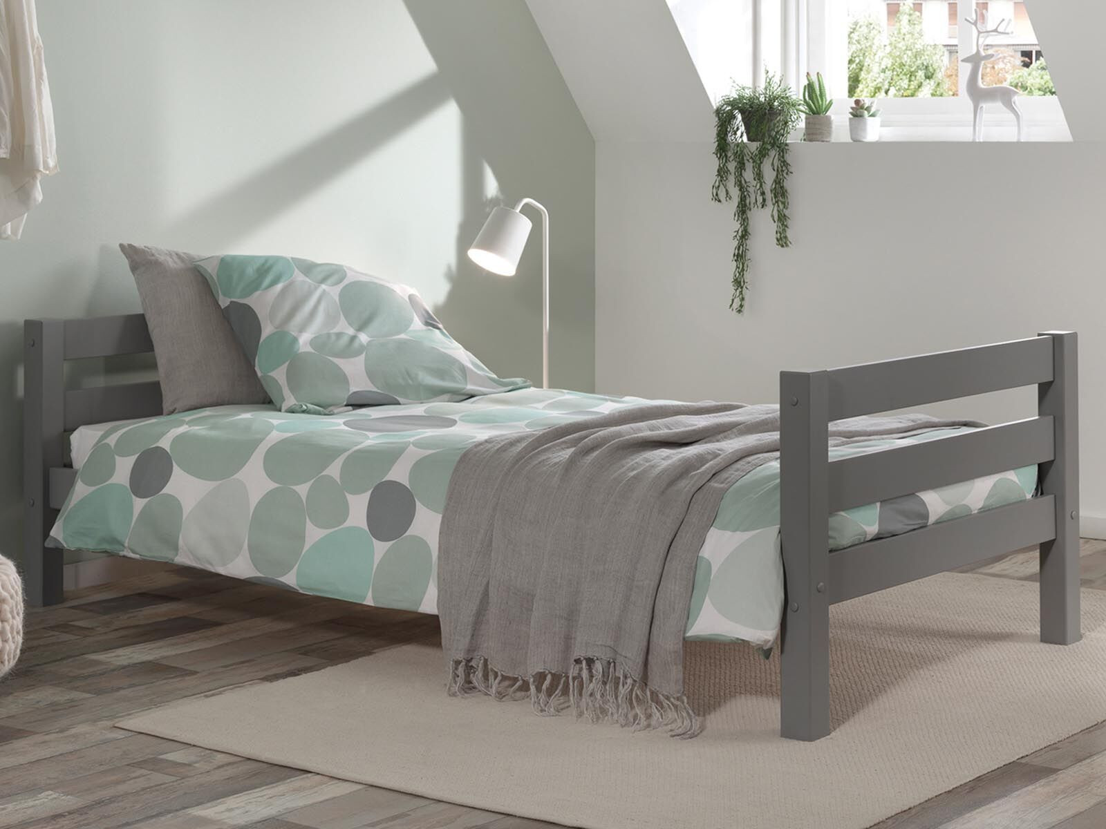 Bed ALIZE 90x200 cm grijs