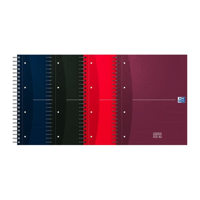 Projectboek Oxford Essentials A4+ 120vel assorti | 5 stuks