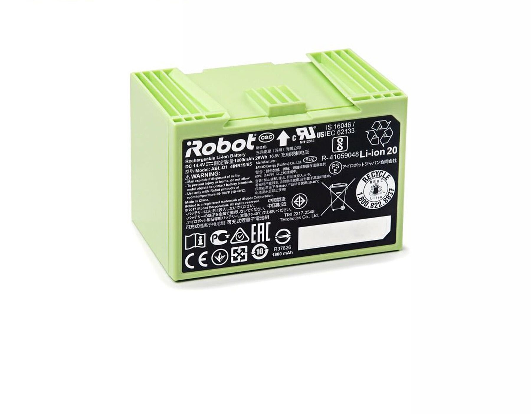 Irobot e & i 1850mAh Lithium Battery Stofzuiger accessoire Zwart