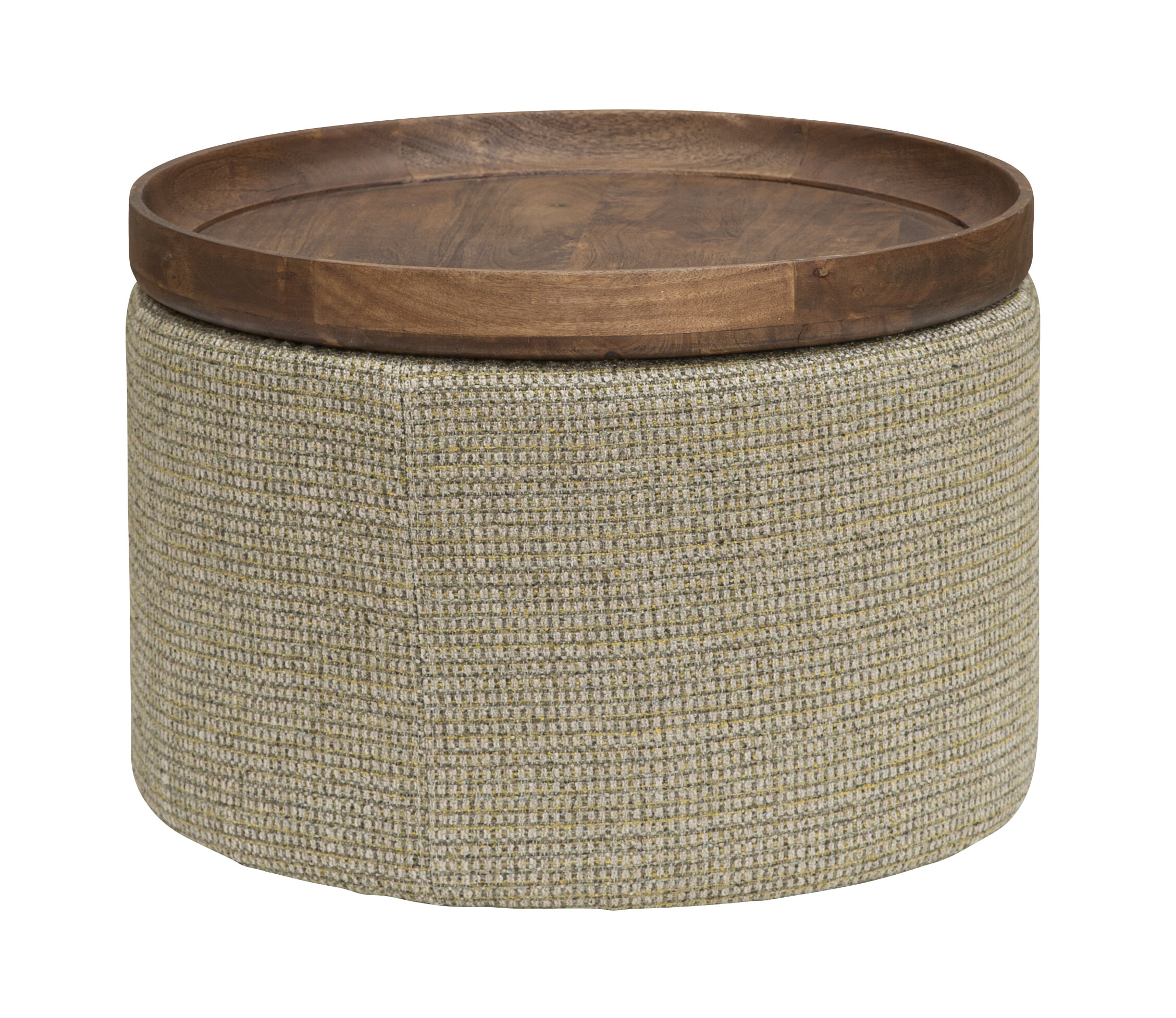 Tower Living Ronde Salontafel Ossana Mangohout en stof, 60cm - Groen