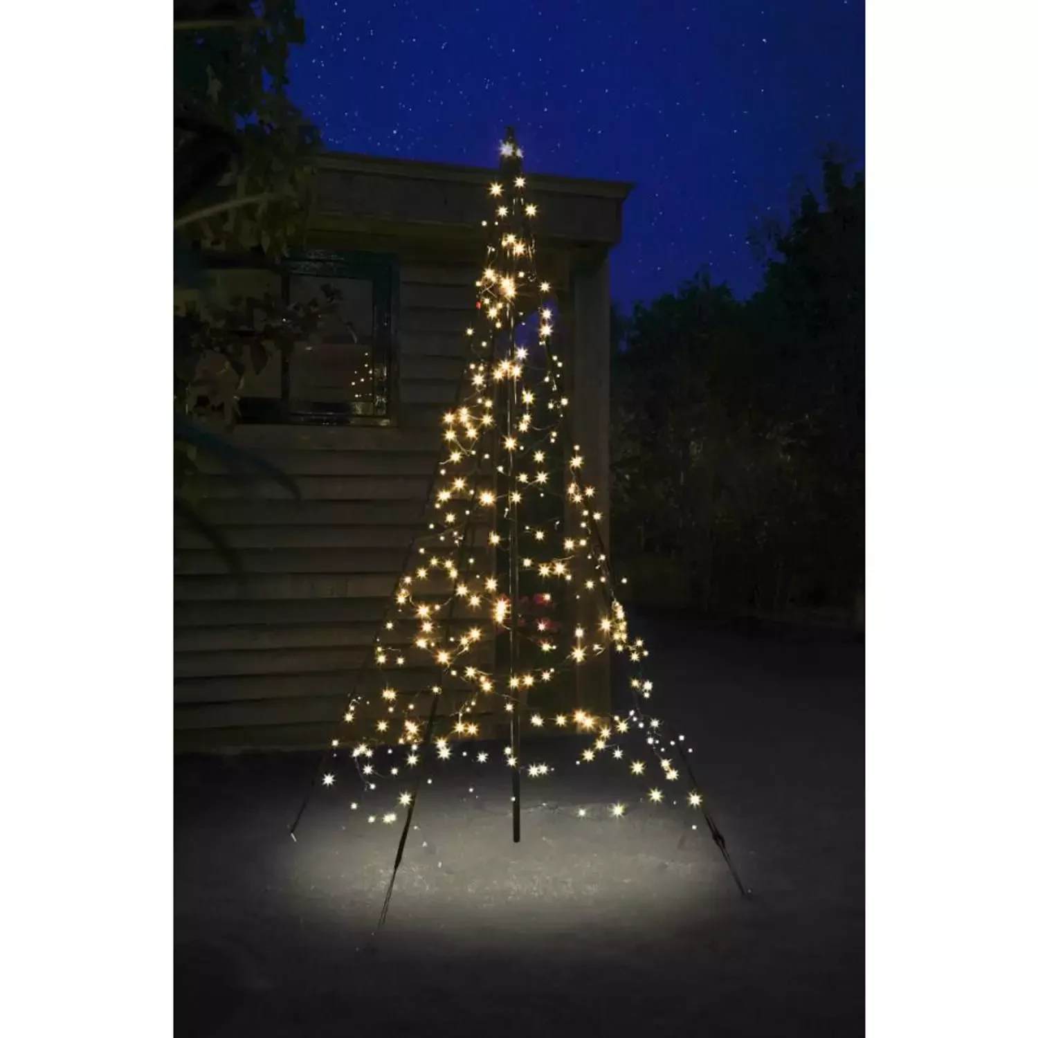 Fairybell lichtboom vlaggenmast l200cm 300led warm wit