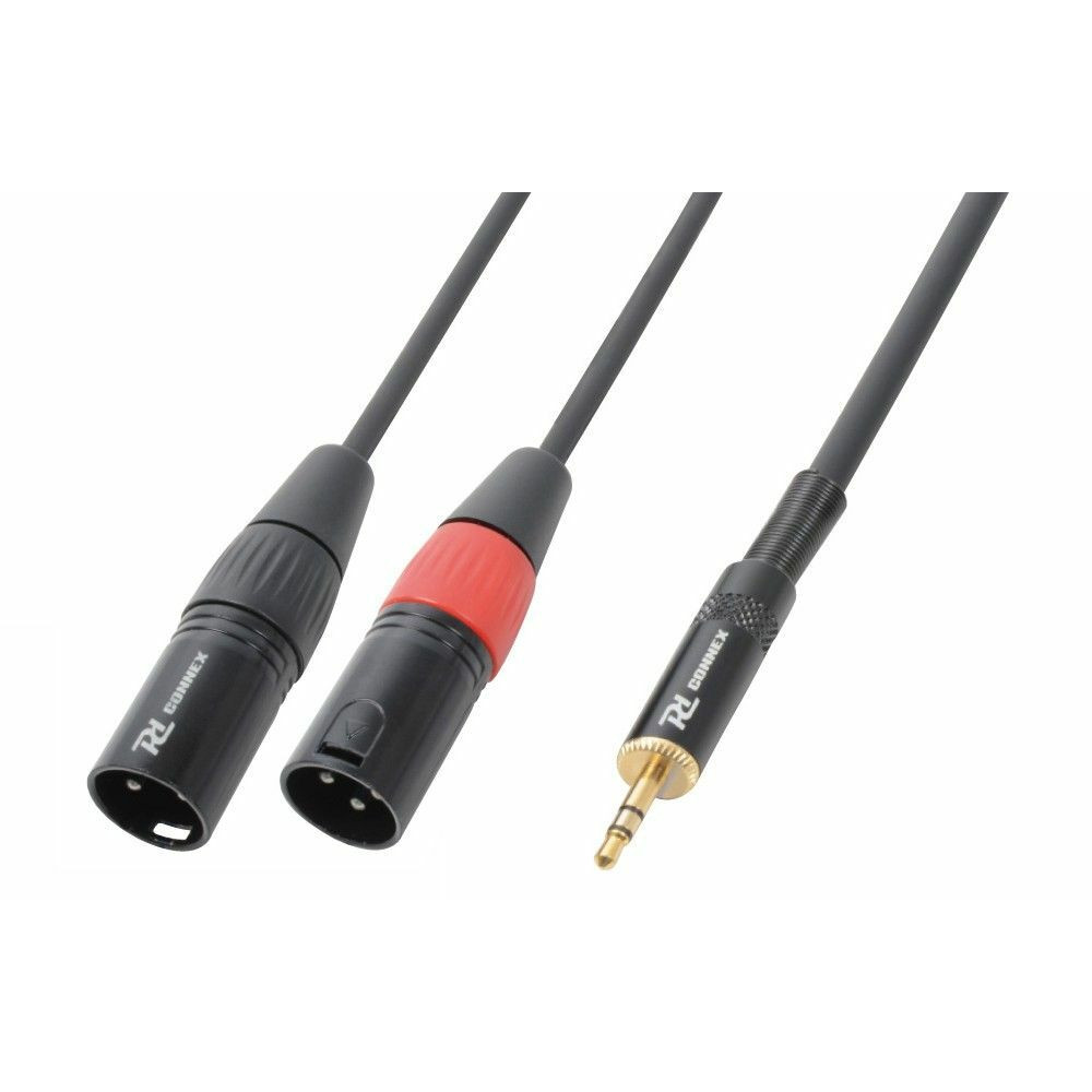 PD Connex kabel 2x XLR Male - 3.5mm Stereo 6m