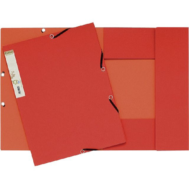 Elastomap Exacompta Forever A4 3 kleppen 380gr rood | 25 stuks