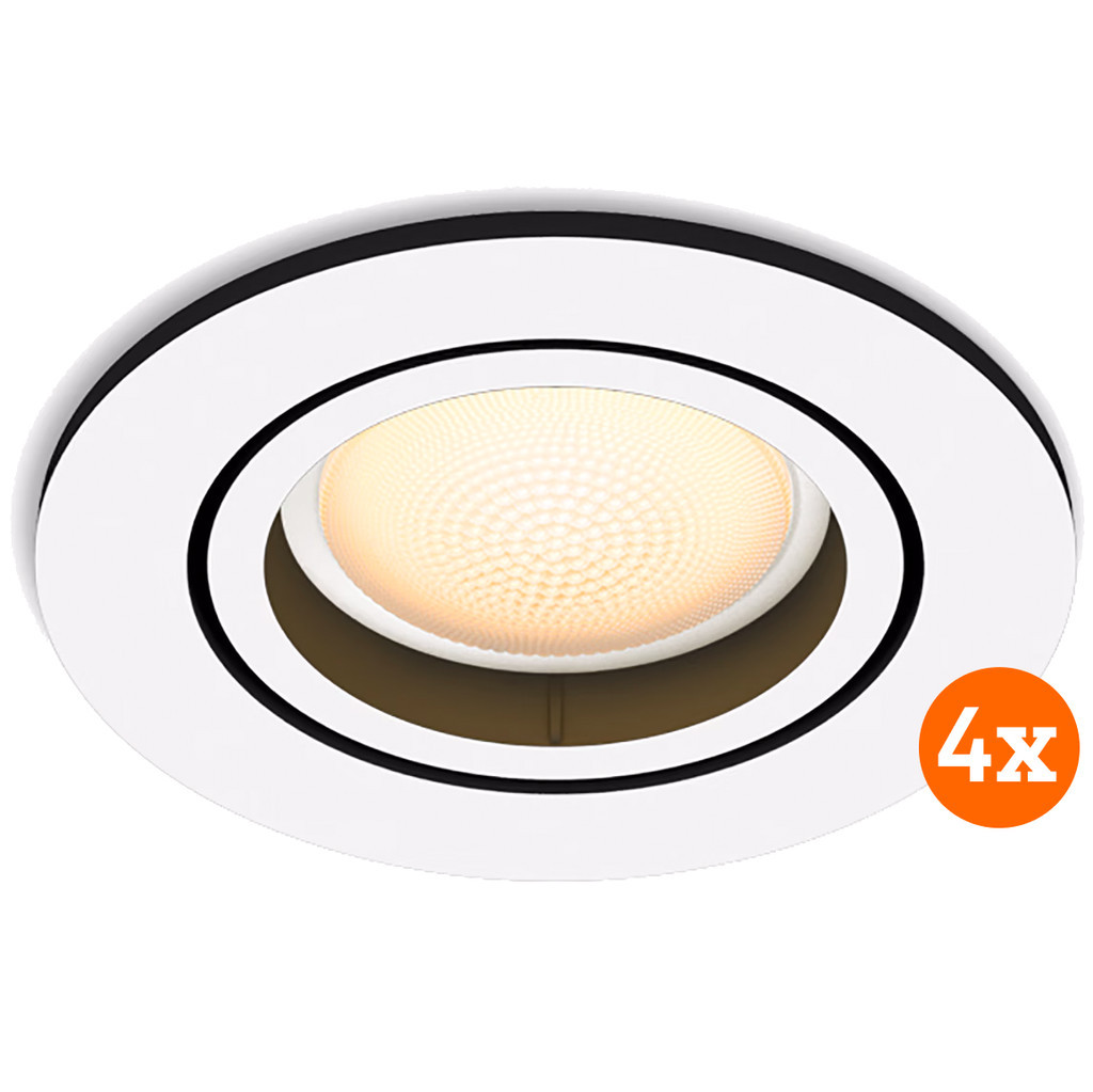 Philips Hue Milliskin inbouwspot White Ambiance rond Wit 10-pack