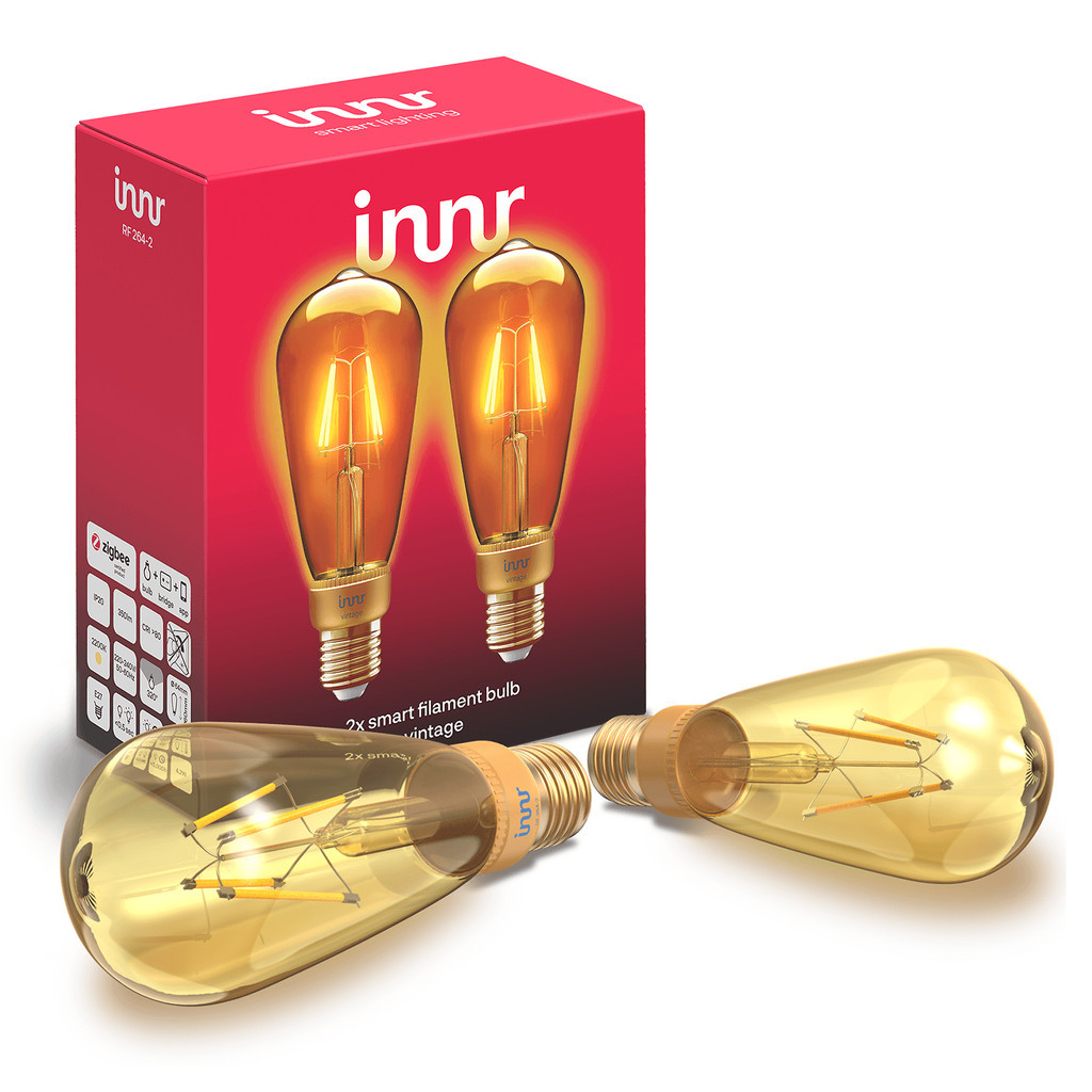 Innr Filament E27 Edison 2-pack - werkt met Philips Hue