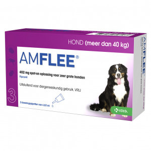 Amflee Spot-On 402 mg hond XL 40+ kg 2 x 3 pipetten