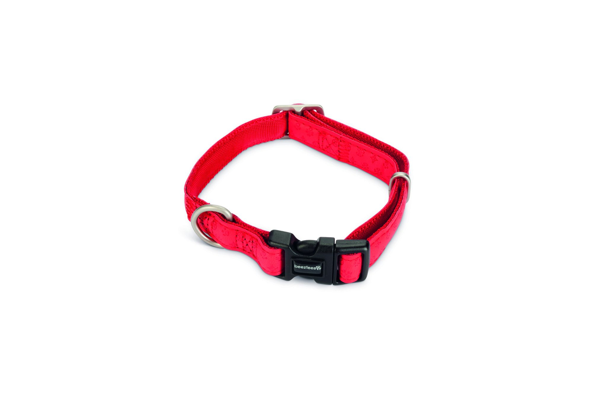 Macleather Halsband Rood 20-40x1,5cm