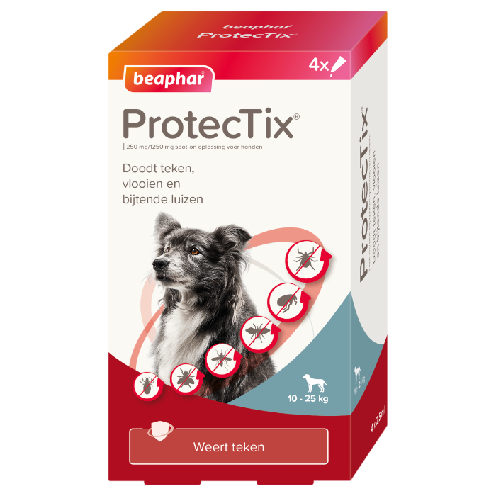 Beaphar ProtecTix hond 10 tot 25kg 4 pipetten