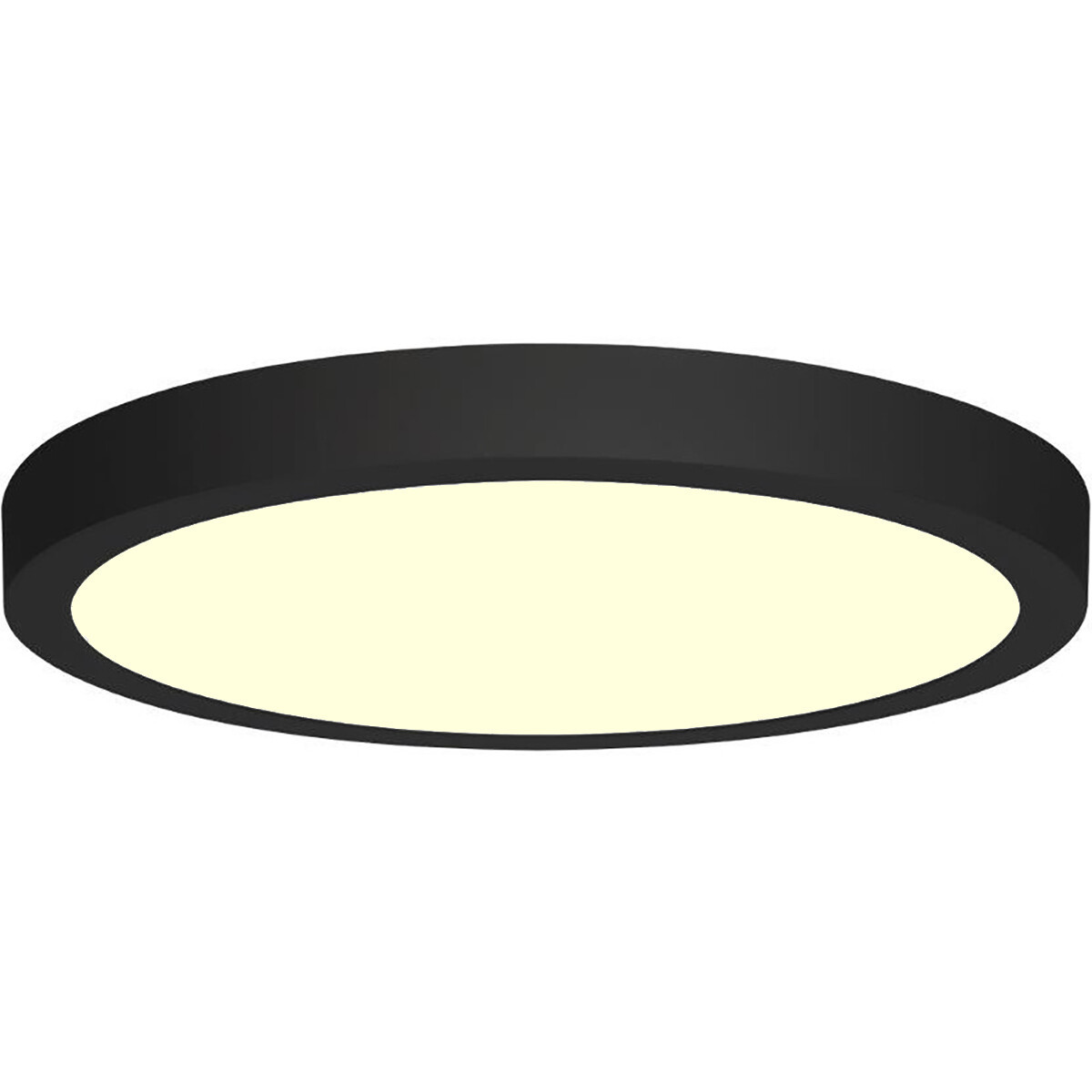 LED Downlight - 18W - Warm Wit 3000K - Mat Zwart - Opbouw - Rond - Aluminium - Ø225mm