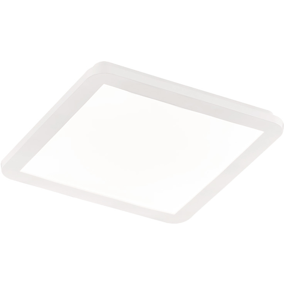 LED Plafondlamp - Badkamerlamp - Trion Camy - Opbouw Vierkant 16W - Spatwaterdicht IP44 - Dimbaar - Warm Wit 3000K - Mat Wit