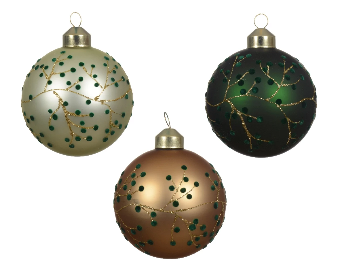 Decoris kerstbal glas 8cm matt