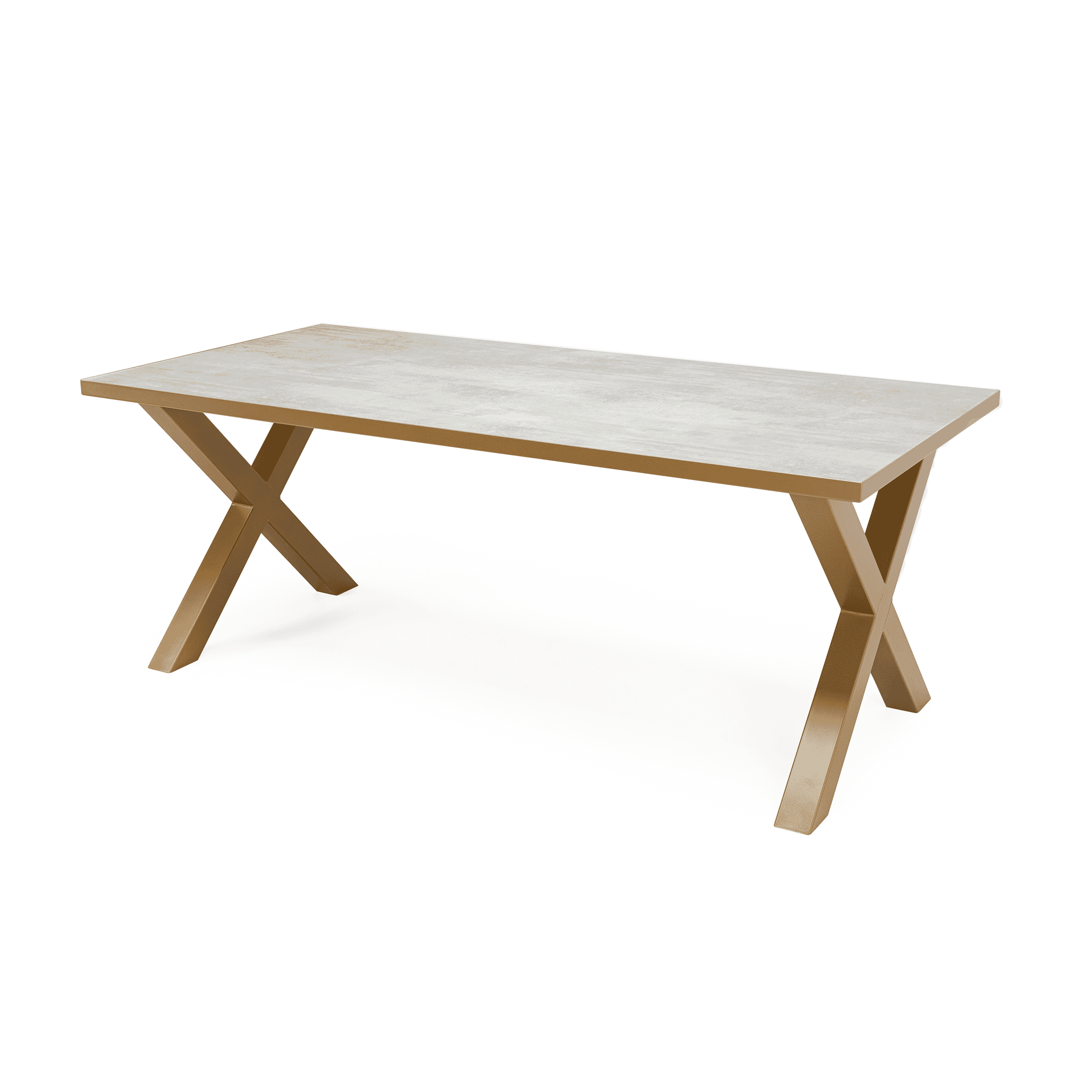 Stalux Eettafel Roos - goud / beton