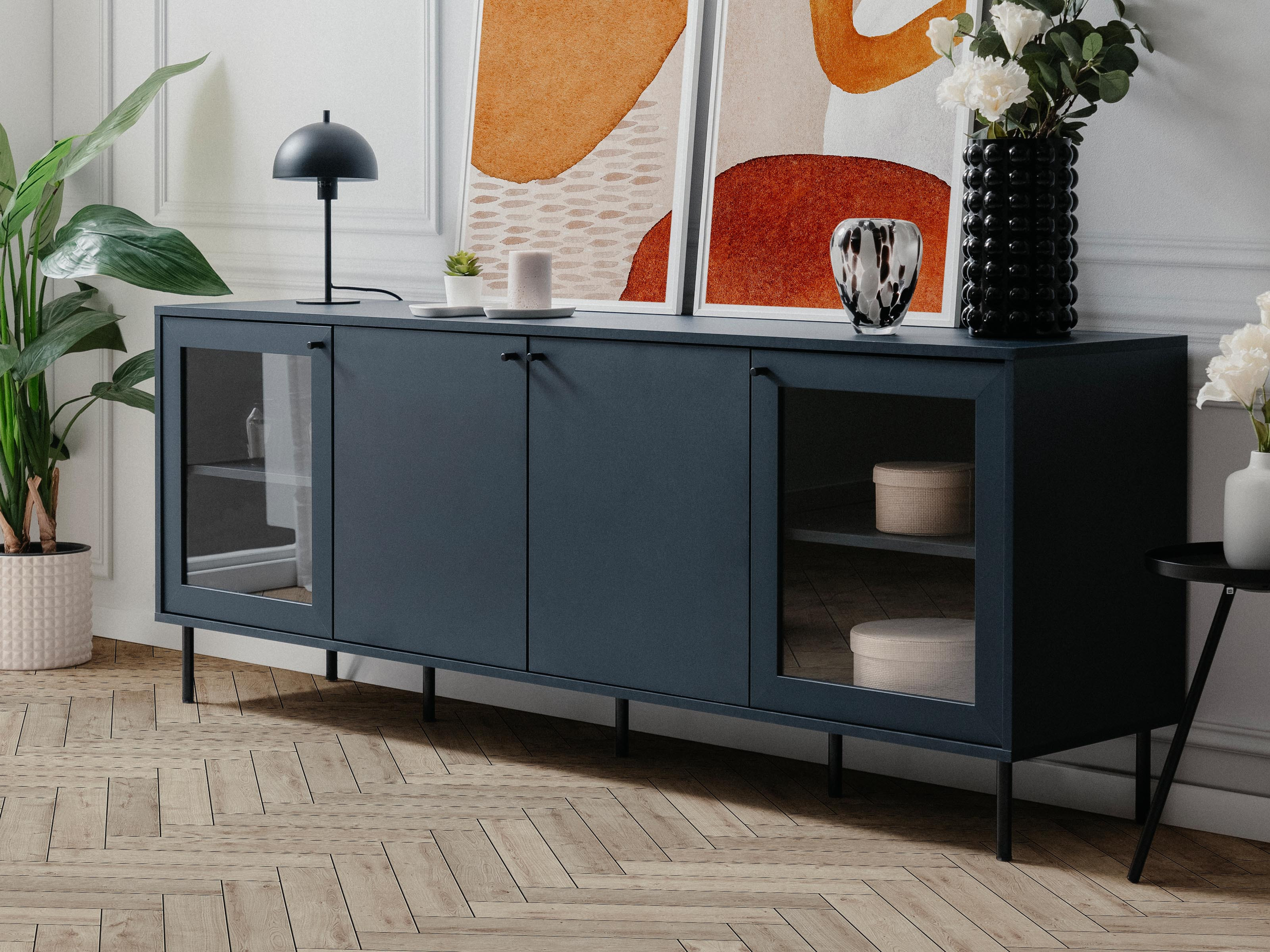 Dressoir CARACAL 4 deuren navy blauw