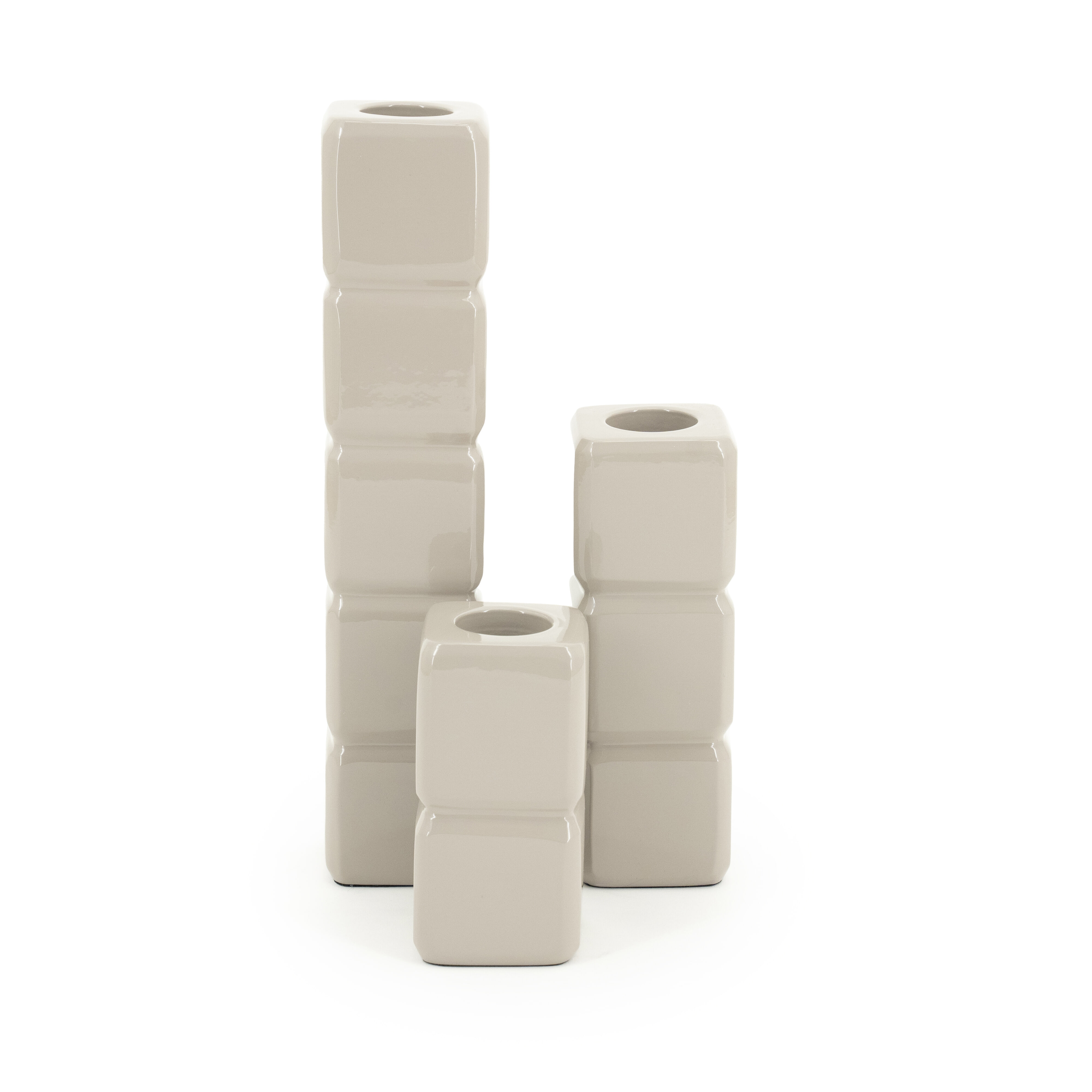 By-Boo Kaarshouder Cube Set van 3 stuks - Taupe