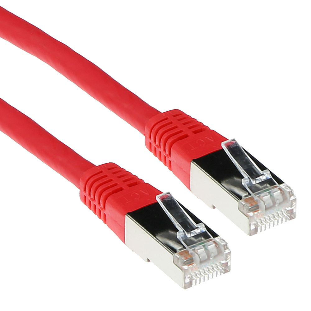 ACT IB5000 LSZH SFTP CAT6A Patchkabel Rood - 50 cm