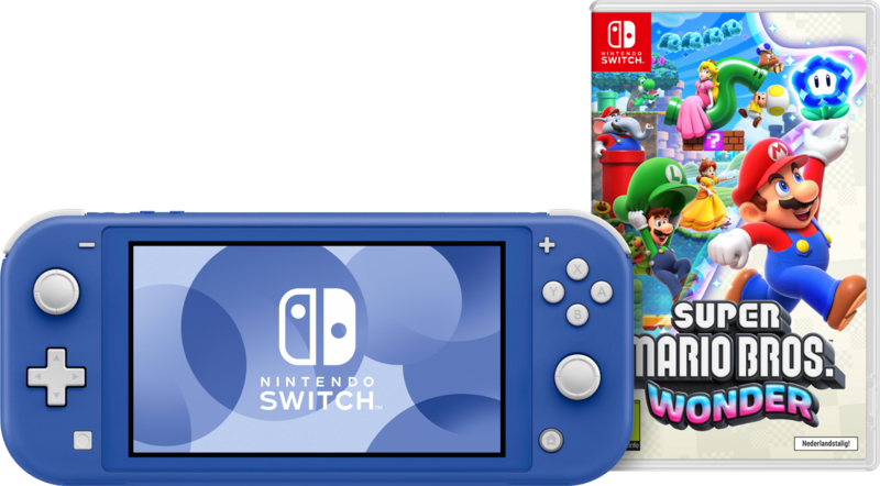 Nintendo Switch Lite Blauw + Super Mario Bros. Wonder