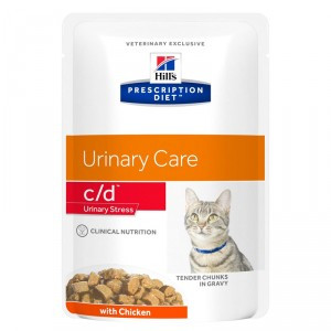 Hill&apos;s Prescription Diet C/D Multicare Stress Urinary Care met kip maaltijdzakje multipack 2 dozen (24 x 85 g)