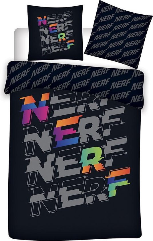 Nerf Dekbedovertrek Logo 140 x 200 cm - Bio Katoen