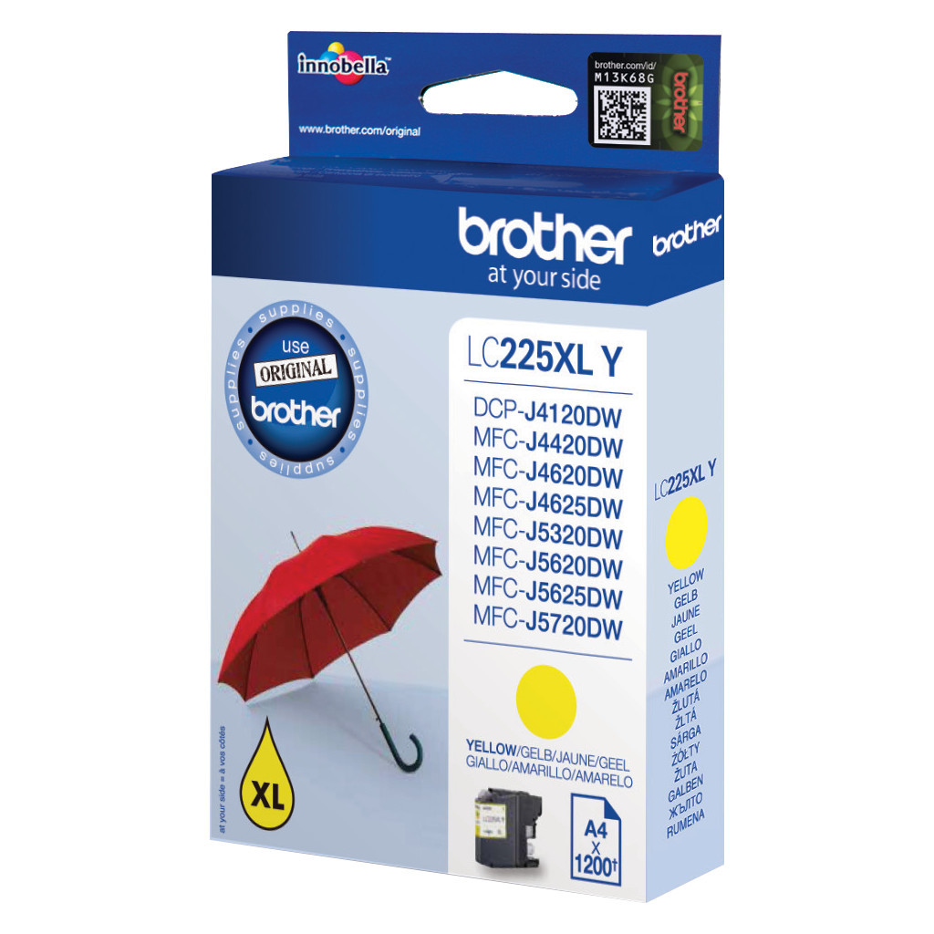 Brother LC-225XL Cartridge Geel