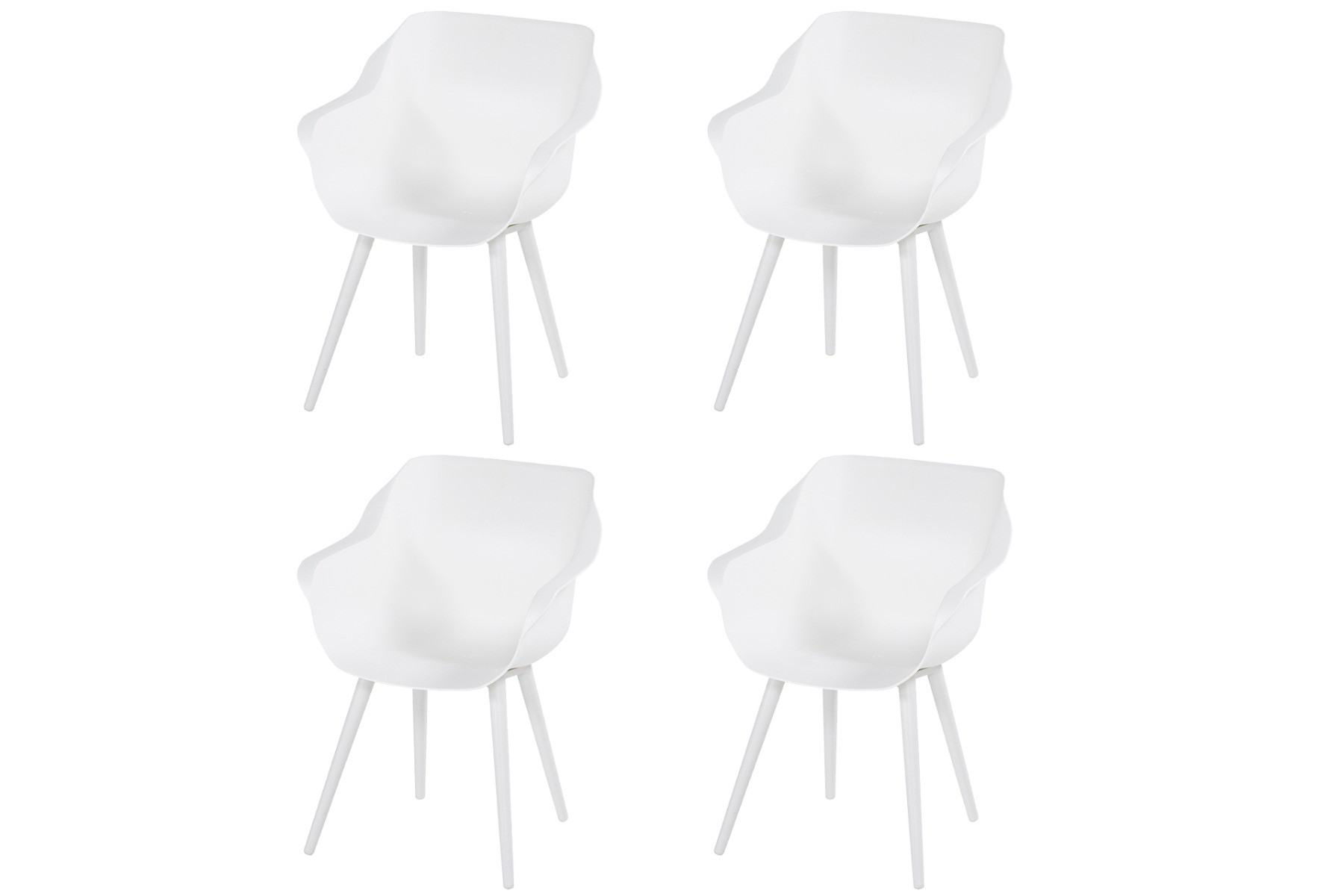 Set van 4 - Hartman Sophie Studio dining armstoel - White