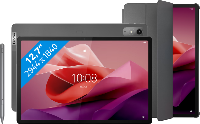 Lenovo Tab P12 128GB Wifi Grijs + Book Case Grijs