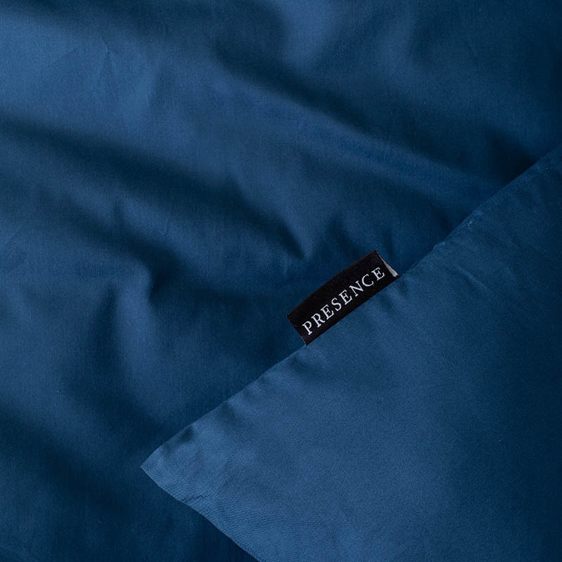 Dekbedovertrek Plain Percale - Tweepersoons (200x200 cm) - Navy Percale katoen - Dessin: Effen - Presence - Dekbed-Discounter.nl