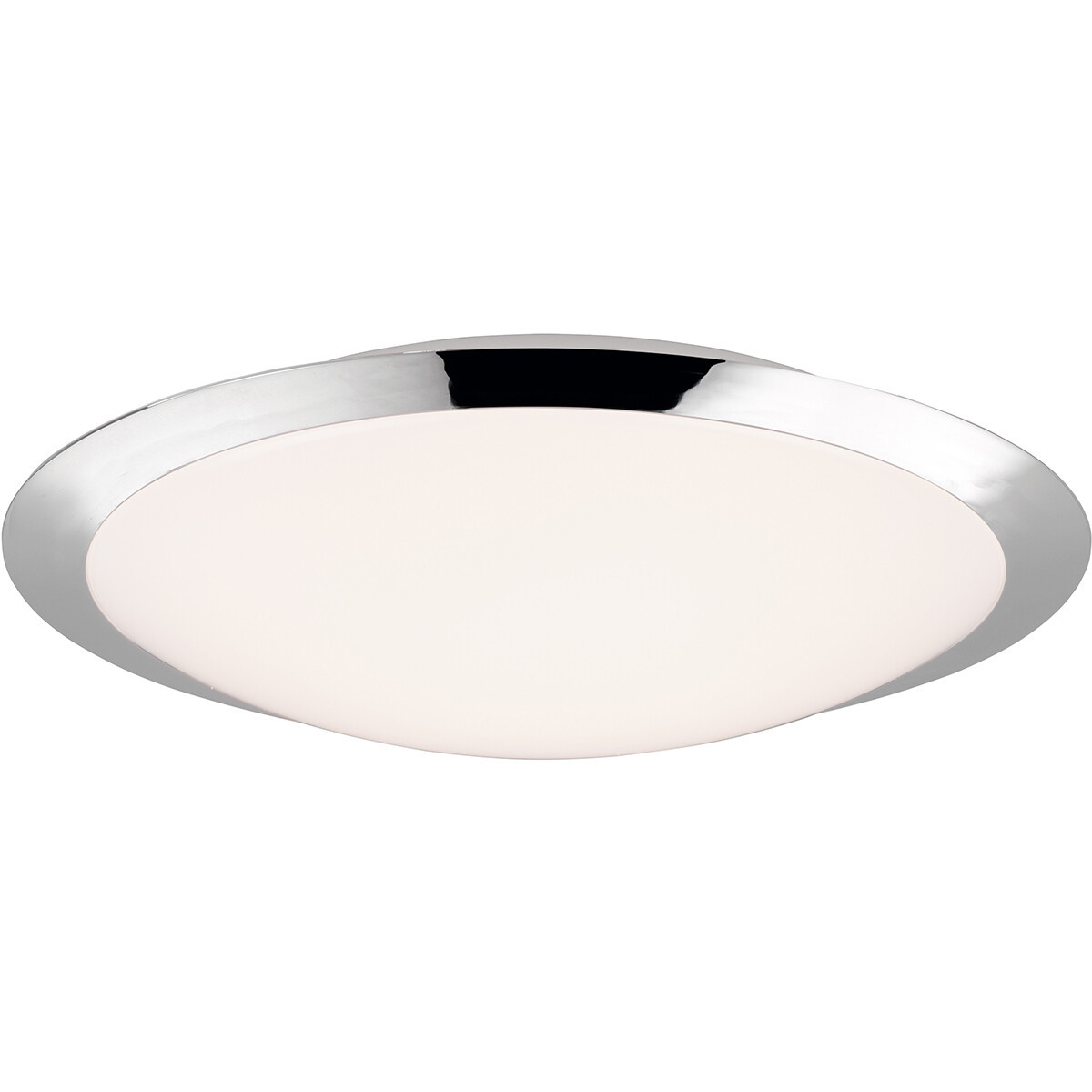 LED Plafondlamp - Badkamerlamp - Trion Hambert - 18.5W - Natuurlijk Wit 4000K - Spatwaterdicht IP44 - Rond - Mat Chroom - Kunststof