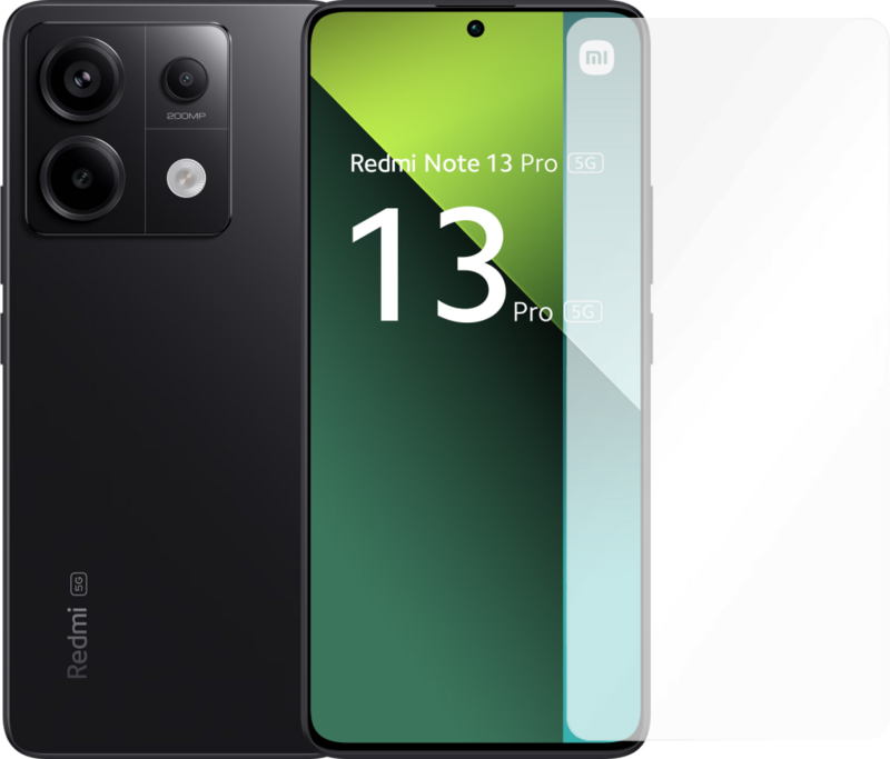 Redmi Note 13 Pro 256GB Zwart 5G + Just in Case Tempered Glass Screenprotector