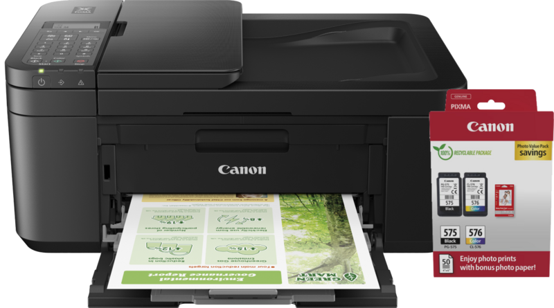 Canon PIXMA TR4750I + 1 set extra inkt + fotopapier