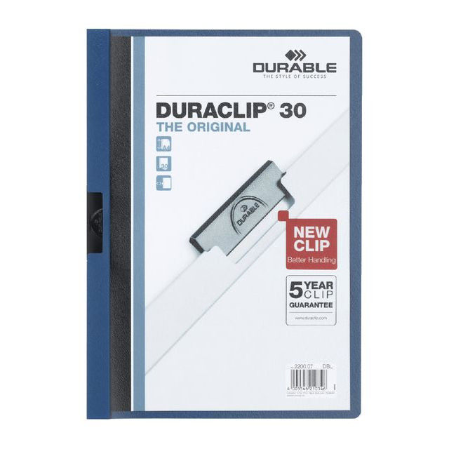 Durable klemmap Duraclip Original 30 donkerblauw