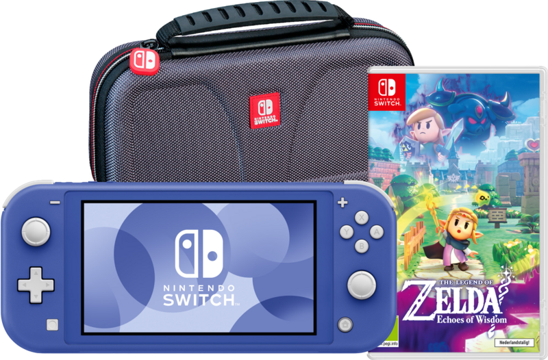 Nintendo Switch Lite Blauw + Zelda: Echoes of Wisdom + Bigben Beschermtas