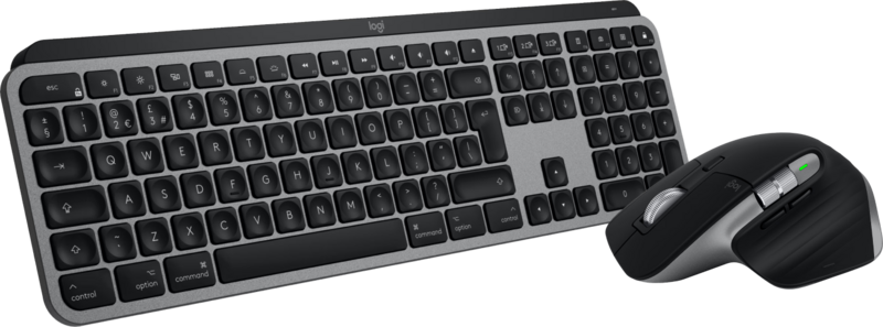 Logitech MX Keys S for Mac Qwerty Zwart + Logitech MX Master 3S voor Mac Space Grey