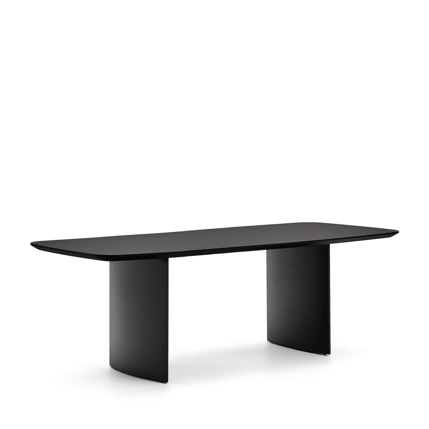 Kave Home Deens Ovale Eettafel Litto MDF - Zwart