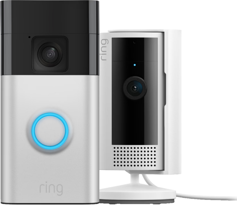 Ring Battery Video Doorbell Nikkel + Indoor Cam