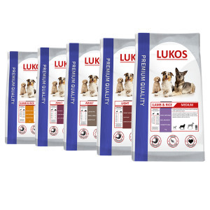 Lukos Premium hondenvoer probeerverpakkingen Adult Large met lam & rijst 1 kg