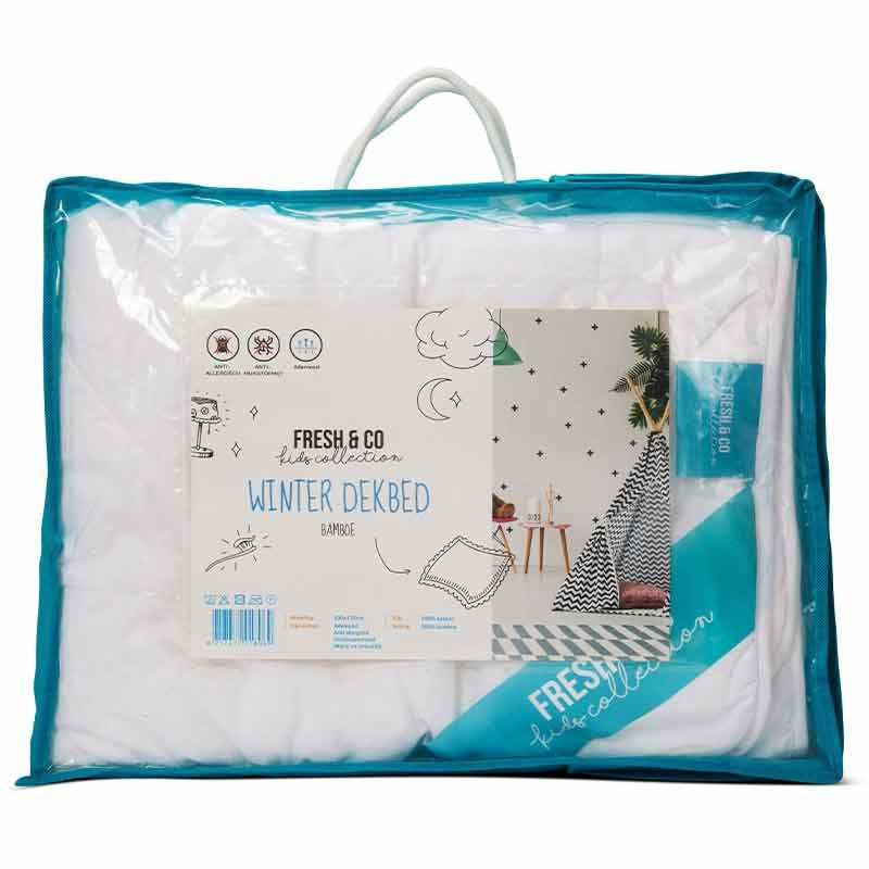 Kids Dekbed Kinder Bamboe Extra Warm - 100x135 cm - Fresh and Co Kids - 540 gram - Dekbed-Discounter.nl