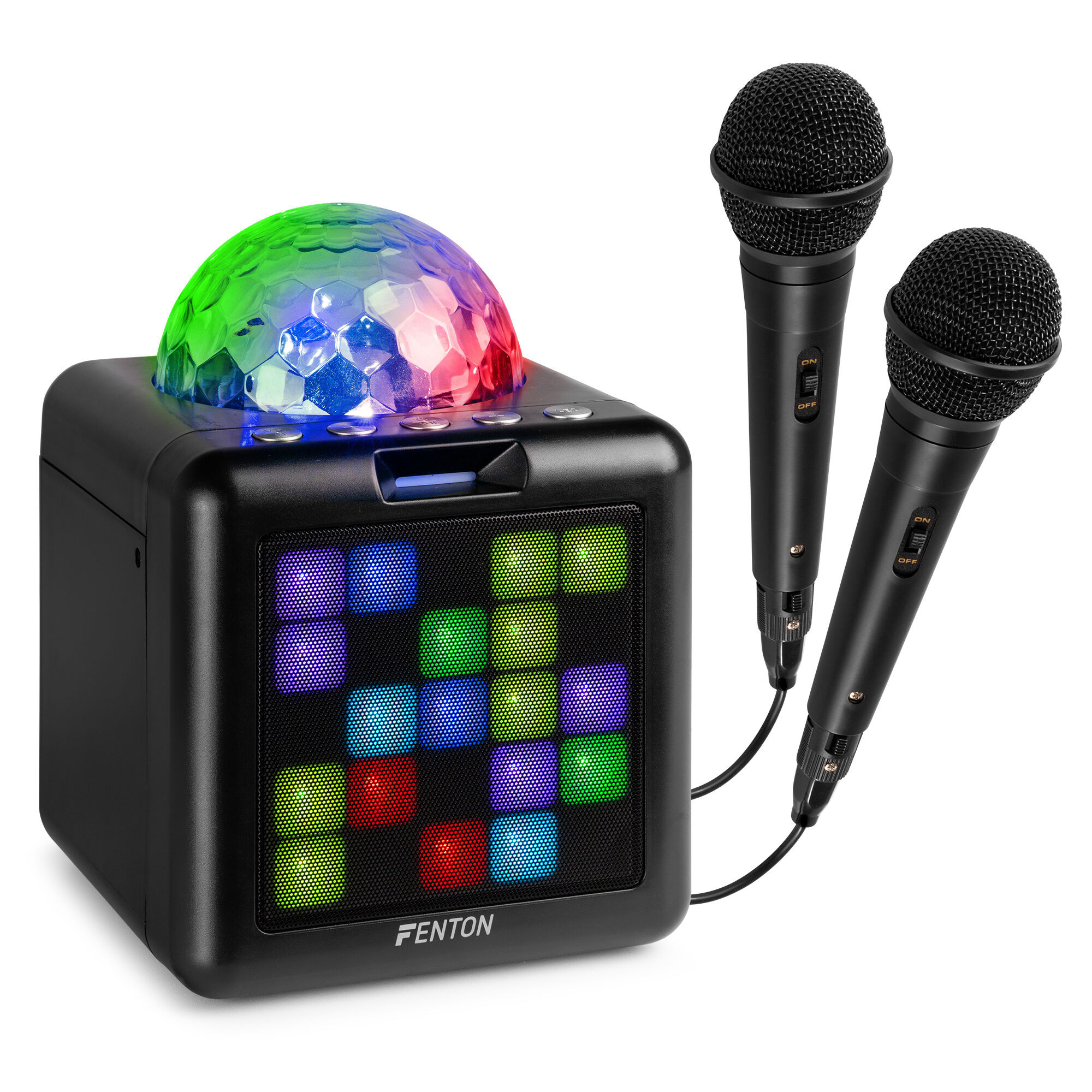 Fenton KAR15B karaokeset met Bluetooth en 2 microfoons - Inclusief