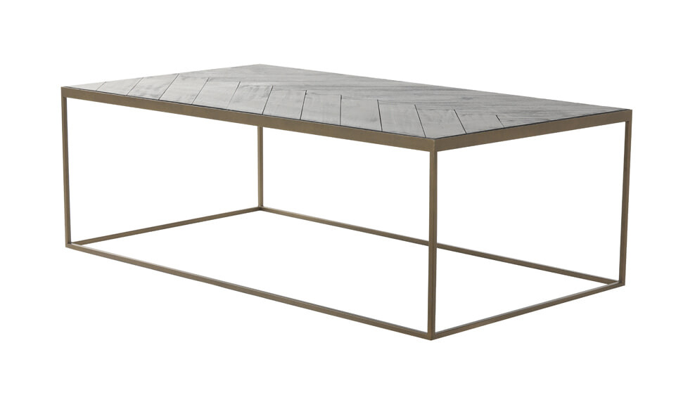 Light & Living Salontafel Chisa 120 x 65cm, Zwart/Antiek Brons