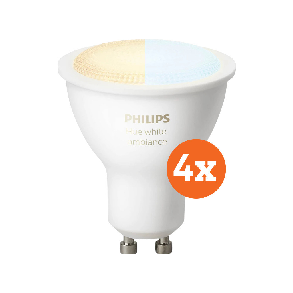 Philips Hue White Ambiance GU10 4-pack